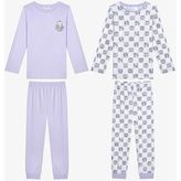 Penti Pamuklu Kız Çocuk Caticorn 2li Çok Renkli Pijama Takımı - Açık Lila - 9 - 10 Yaş