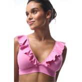 Penti Pembe Begonia Fırfırlı Bikini Üstü