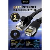 Pequip CAT7 Ethernet Kablosu RJ45 10Gbps Yüksek Hızlı İnternet LAN Kablosu 5 Metre