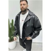 PERADO Erkek Bomber Deri Ceket siyah