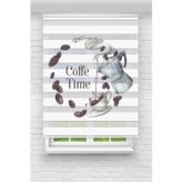 Perdecizade Coffe Time Dijital Baskılı Zebra Perde-Cocuk Odası-Stor Perde