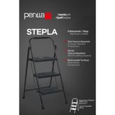Perilla Stepla 3 Katlanır 3+1 Basamaklı Siyah Çelik Merdiven