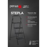 Perilla Stepla 4 Katlanır 4+1 Basamaklı Siyah Çelik Merdiven