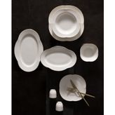 Perle 6 Kişilik 28 Parça Yemek Takımı - Beyaz/gold
