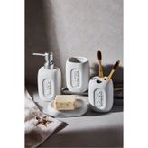 Perotti WELL MONO Mat Beyaz Stoneware 4 Parça Banyo Seti