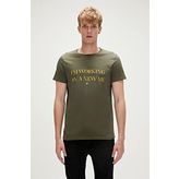 Persona T-Shirt Haki Yeşil Baskılı Erkek Tişört