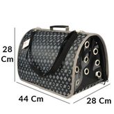 Pet Pretty 28x44x28 cm Siyah Flybag Kapalı Kedi ve Köpek Taşıma Çantası
