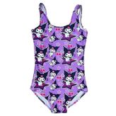 Petityu Kuromi Yıldızlı Kirazlı Mor Kız Çocuk Mayo 4-6 Yaş