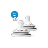 Philips AVENT Natural Biberon Emziği, 3 Delik, Şeffaf