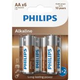 Philips Longlife LR6 AA 6'lı Alkalin Kalem Pil