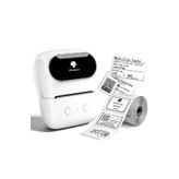 Phomemo M108 Etiket Yazıcısı Beyaz, Bluetooth Kablosuz Taşınabilir, USB Şarjlı, Android, IOS Ve PC