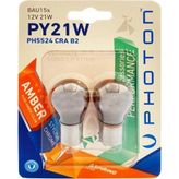 Photon P21w Chrome 12V 93 Amber Ph5524 Cra B2