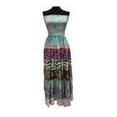 Phuti Collection HİNDİSTAN İPEĞİ STRAPLEZ ELBİSE