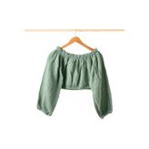 Phuti Collection Müslin Crop Yeşil Standart