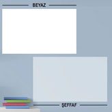 Pi Papers Akıllı Kağıt - 60x100 Cm 1 Şeffaf+1 Beyaz, Not Belge Fotoğraf Tutucu Özellikli Statik Sihirli Pano, Yeri Değiştirilebilir, Taşınabilir, Pratik Yazı Tahtası
