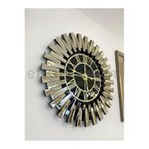 Piano X - Bronz Ayna Duvar Saati 83 cm