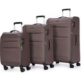 Pierre Cardin 4200 3'lü Set Ultra Light Hafif Lüx Kumaş Tekerlekli Valiz - Antrasit
