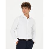 Pierre Cardin 50275517-VR013 Beyaz Desenli Erkek Gömlek