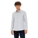 Pierre Cardin 50278184-VR024 Gri Desenli Erkek Gömlek