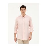 Pierre Cardin 50284872-VR078 Açık Pembe Desenli Erkek Gömlek