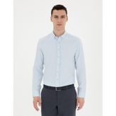 Pierre Cardin 50289396-VR003 Açık Mavi Desenli Erkek Gömlek