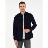Pierre Cardin 50292347-VR033 Lacivert Regular Fit Uzun Kollu Erkek Gömlek