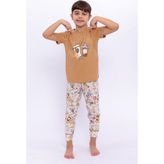 Pierre Cardin But First Coffee Camel Kız Çocuk Pijama Takımı - 14 - 15 Yaş