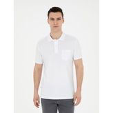 Pierre Cardin Erkek Beyaz Regular Fit Basic Tişört 50280753-VR013