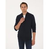 Pierre Cardin Erkek Lacivert Slim Fit Fermuarlı Triko Hırka 50317409-VR033