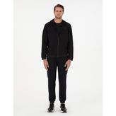Pierre Cardin Erkek Siyah Slim Fit 3 İplik Paçası Lastikli Eşofman Altı 50299286-VR046