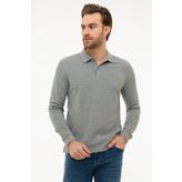 Pierre Cardin G021GL082.000.1100692 Erkek Gri Melanj Slim Fit Sweatshirt