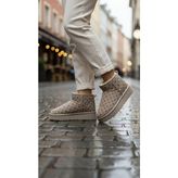Pierre Cardin Pc 55395 Baskılı Kadın Ugg Bot Bej