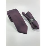 PİERRONİ BORDO BEYAZ NOKTA DESEN MENDİLLİ KRAVAT