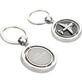 Pigado İsme Kişiye Özel Uçak Figürlü Dönebilen Metal Unisex Anahtarlık
