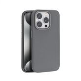 Piili İphone 15 Leather Magsafe Kılıf - Gri