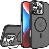 Piili iPhone 16 Pro Metal Bracket Magsafe Mat Kılıf Siyah