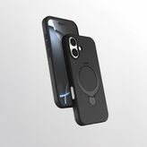 Pilanix Apple Iphone 16 Kılıf Magsafeli Standlı Mat Samara Kapak - Siyah - İphone 16