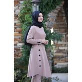 Pileli Takım Elbise MC0035 Pudra