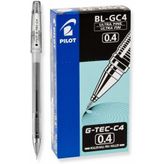 Pilot G-Tec-C4 0.4 MM İğne Uçlu Siyah Roller Kalem (12 Li Paket)