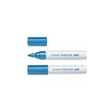 Pilot Pintor Pigment Marker, Metalik Mavi, Kumaş, Ahşap, Porselen Kalemi, 2-3mm Yuvarlak Uç