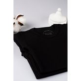 Pinuptex® 3'lü Uzun Kollu Bebek Zıbın Seti 100% Pamuklu Ribana Çıtçıtlı Atlet, Body Zıbın Unisex ( - 1 - 2 Yaş - 000-Siyah