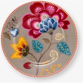 Pip Studio Fantasy Blooming Tales Haki Porselen Pasta Tabağı 17 cm Modern Çiçek Desenli