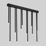 Pipe Plafonyer LED Avize 100 cm 12LI Boru Siyah