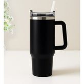 Pipetli Çelik Termos 1180 ml (Siyah)