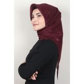 PİRAMİT Simli Eşarp Bordo
