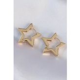 Pirinç Gold Renk Yıldız Küpe