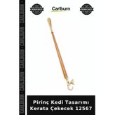 Pirinç Kedi Tasarımı Kerata Çekecek 12567 Nostaljik Ürün Tasarım Obje Farklı Hediye