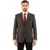 Piserro Regular Fit Erkek Tek Ceket - Gri - 50 / 4