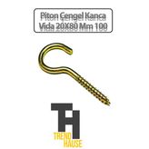 Piton Çengel Kanca Vida 20X80 Mm 100 Adet