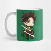 Pixxa Levi Chibi Attack On Titan Kupa Bardak